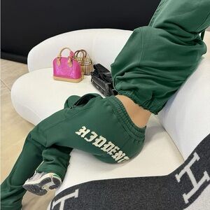 RARE HIDDEN CULT HUNTER GREEN 2 PIECE SWEATSUIT SET